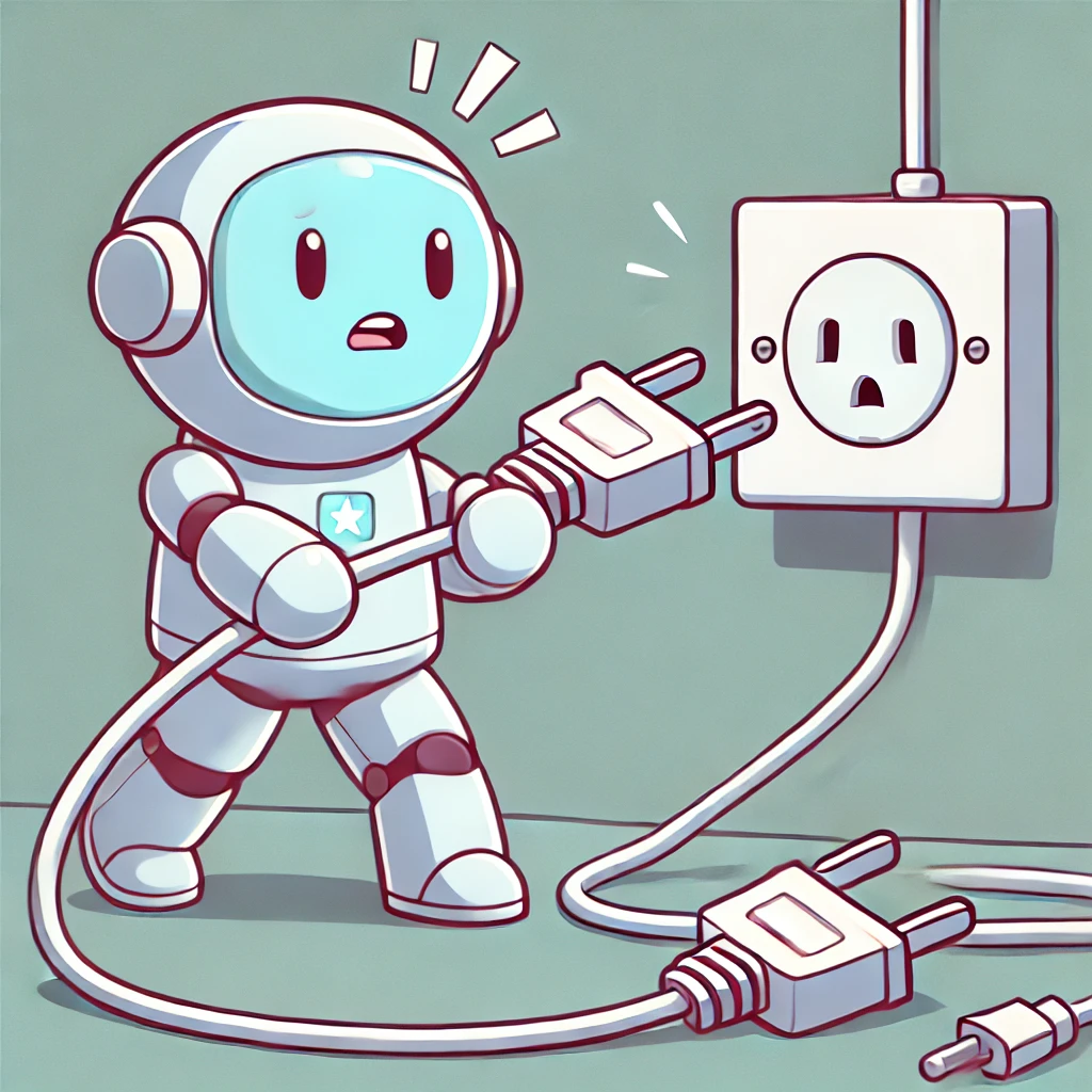 Robot zapojuje kabel